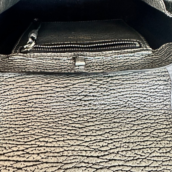 Philip Lim Pashli Mini Leather Satchel Bag Silver - Picture 2 of 8